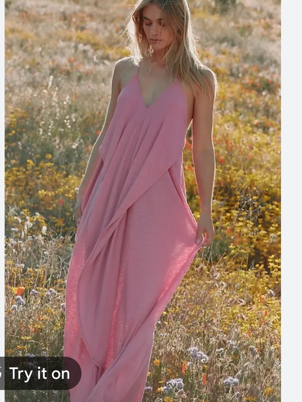 Free People Beach Positano Maxi Dress Periwinkle Blue sz S